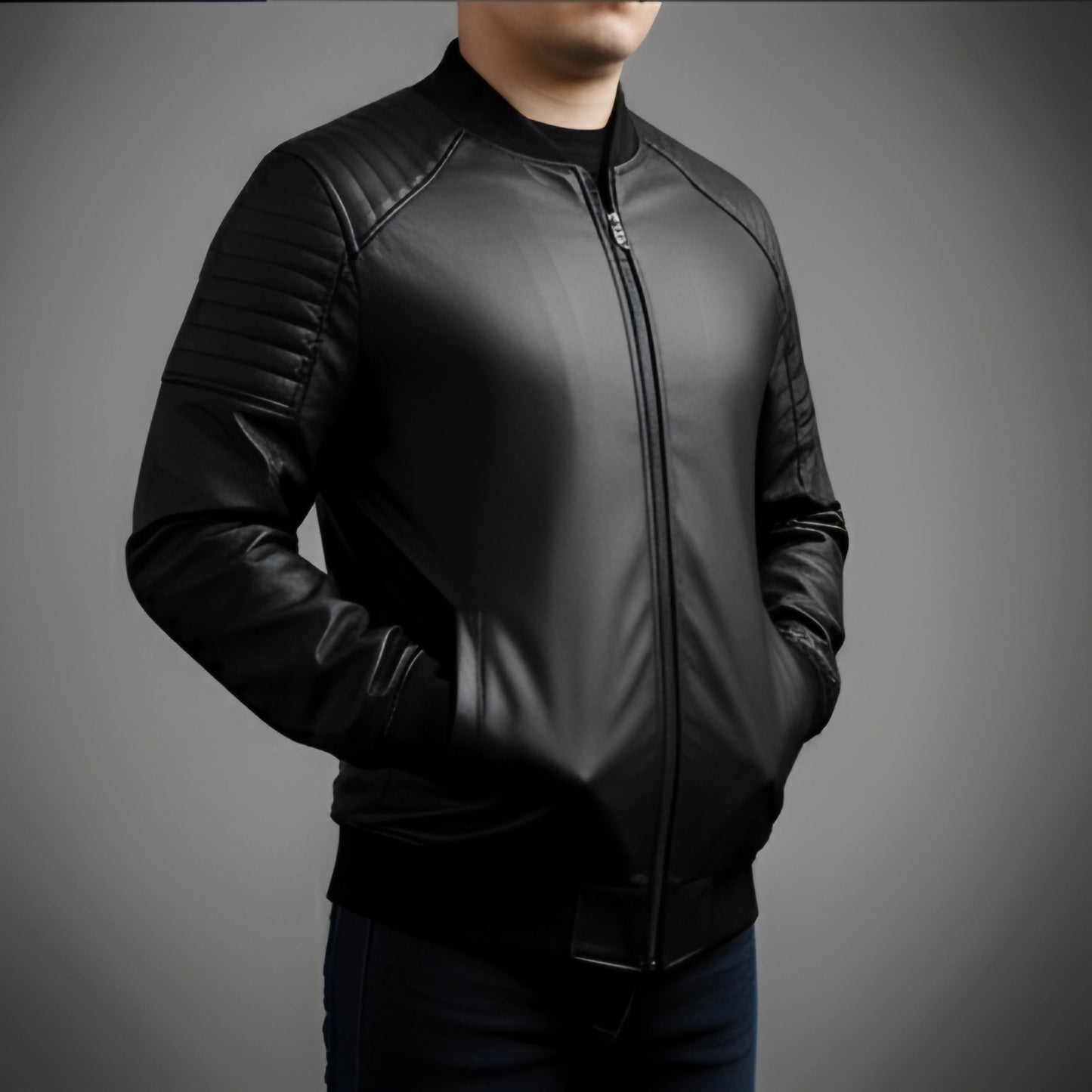 Chaqueta de Piel Para Hombre Premium