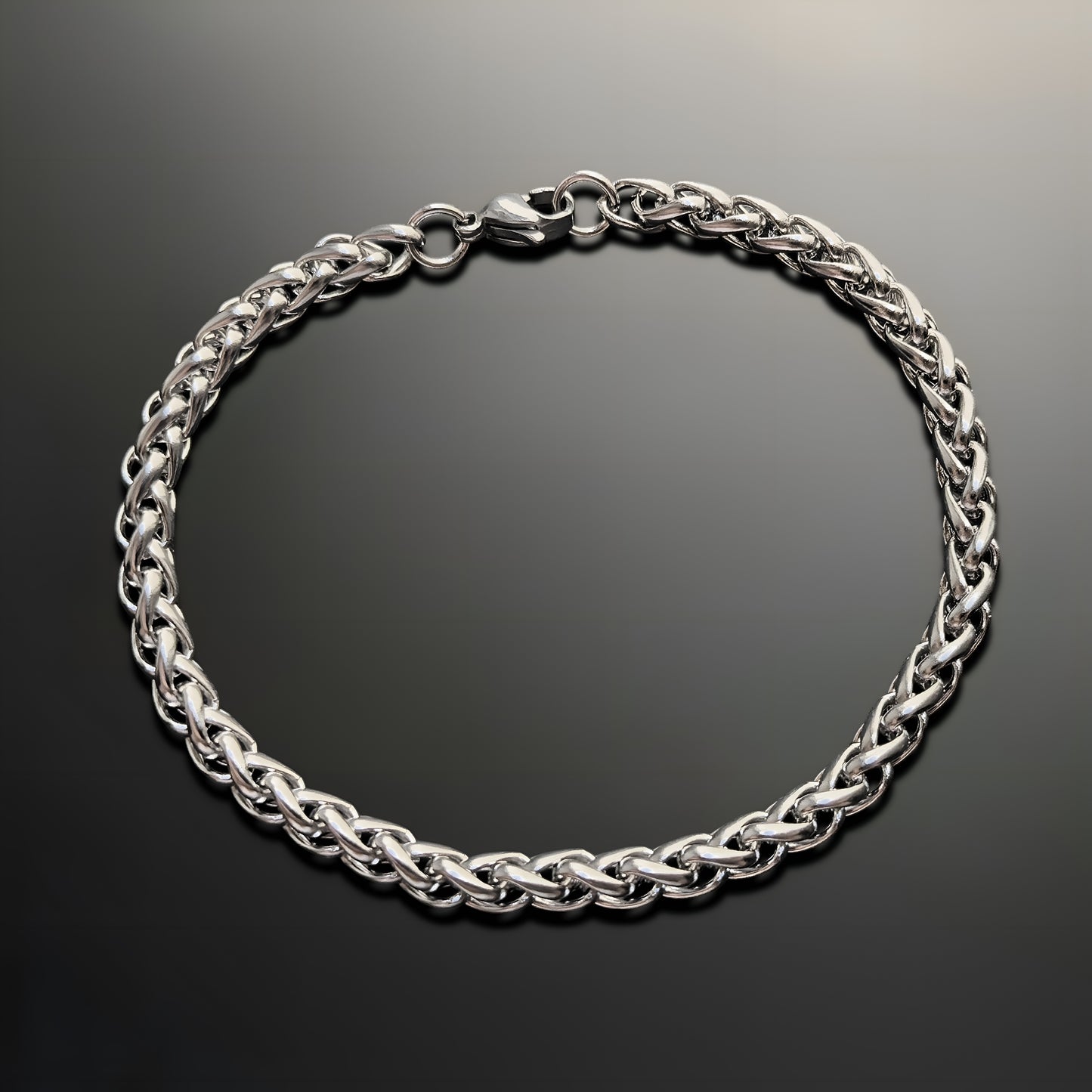 Esclava de Acero Inoxidable Trenza Clásica Ancha