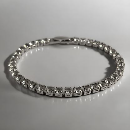 Bracelet Oro blanco chapado cubic zirconia