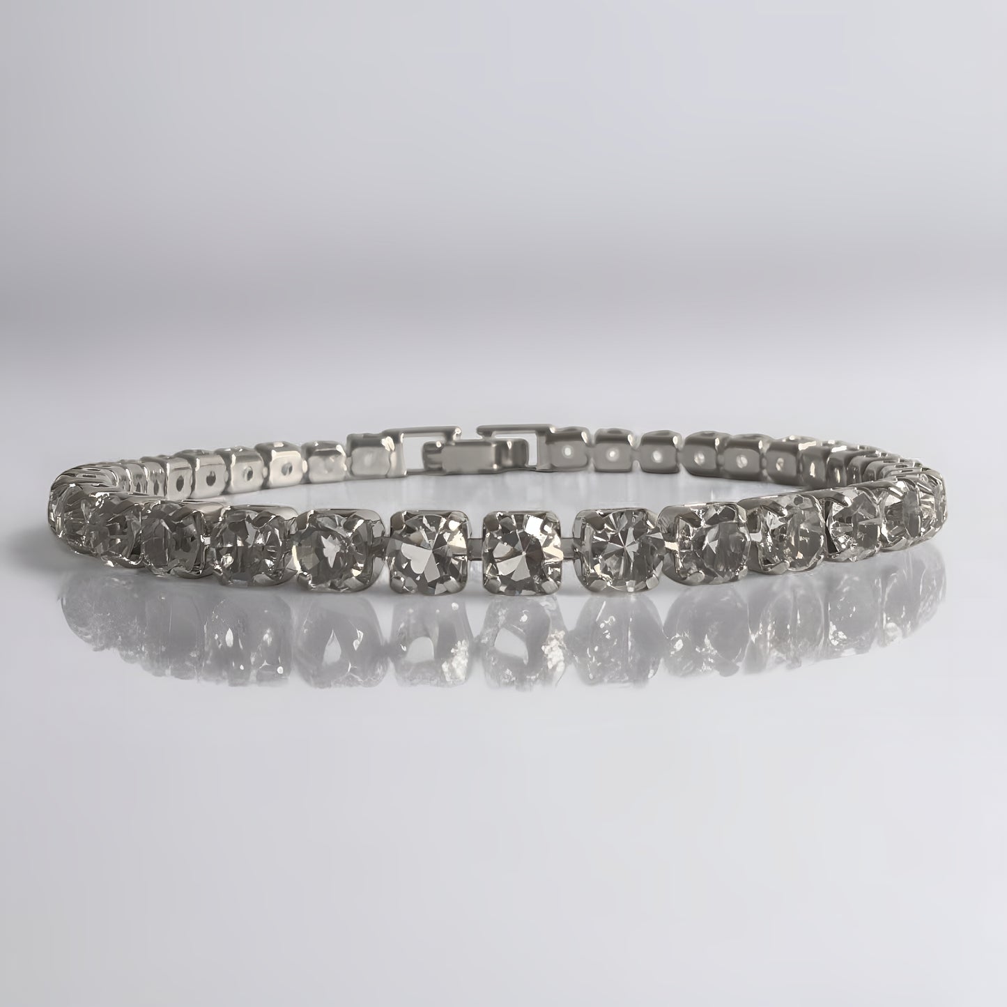 Bracelet Oro blanco chapado cubic zirconia