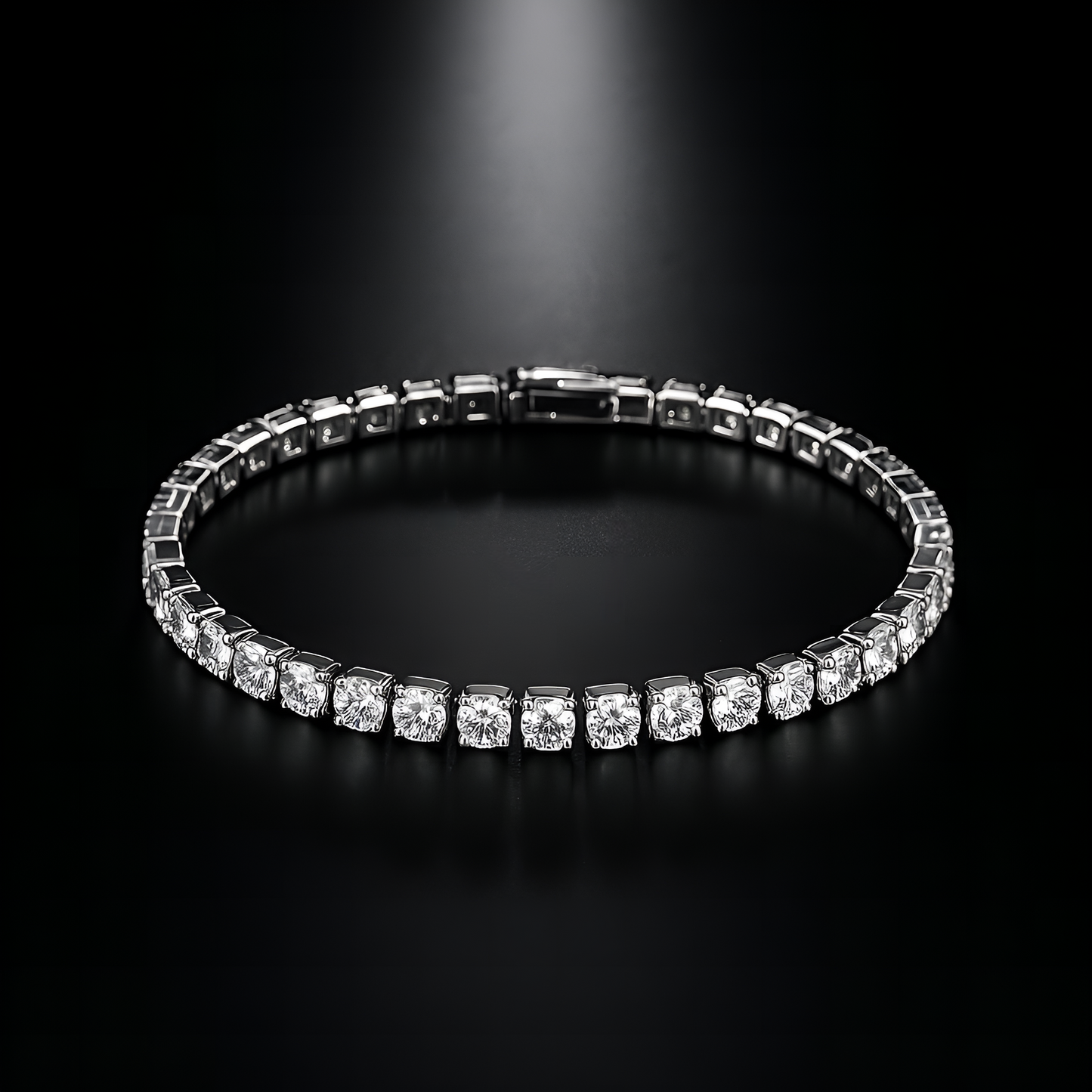 Bracelet Oro blanco chapado cubic zirconia