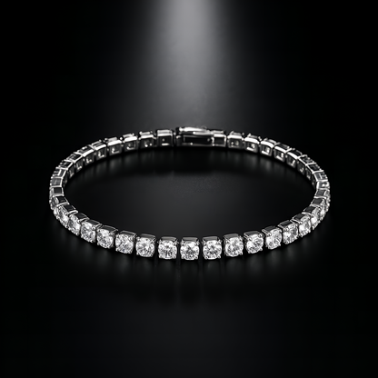 Bracelet Oro blanco chapado cubic zirconia