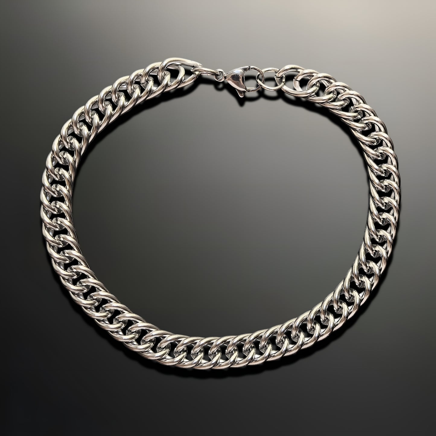 Esclava de Acero Inoxidable Trenzado Plateado