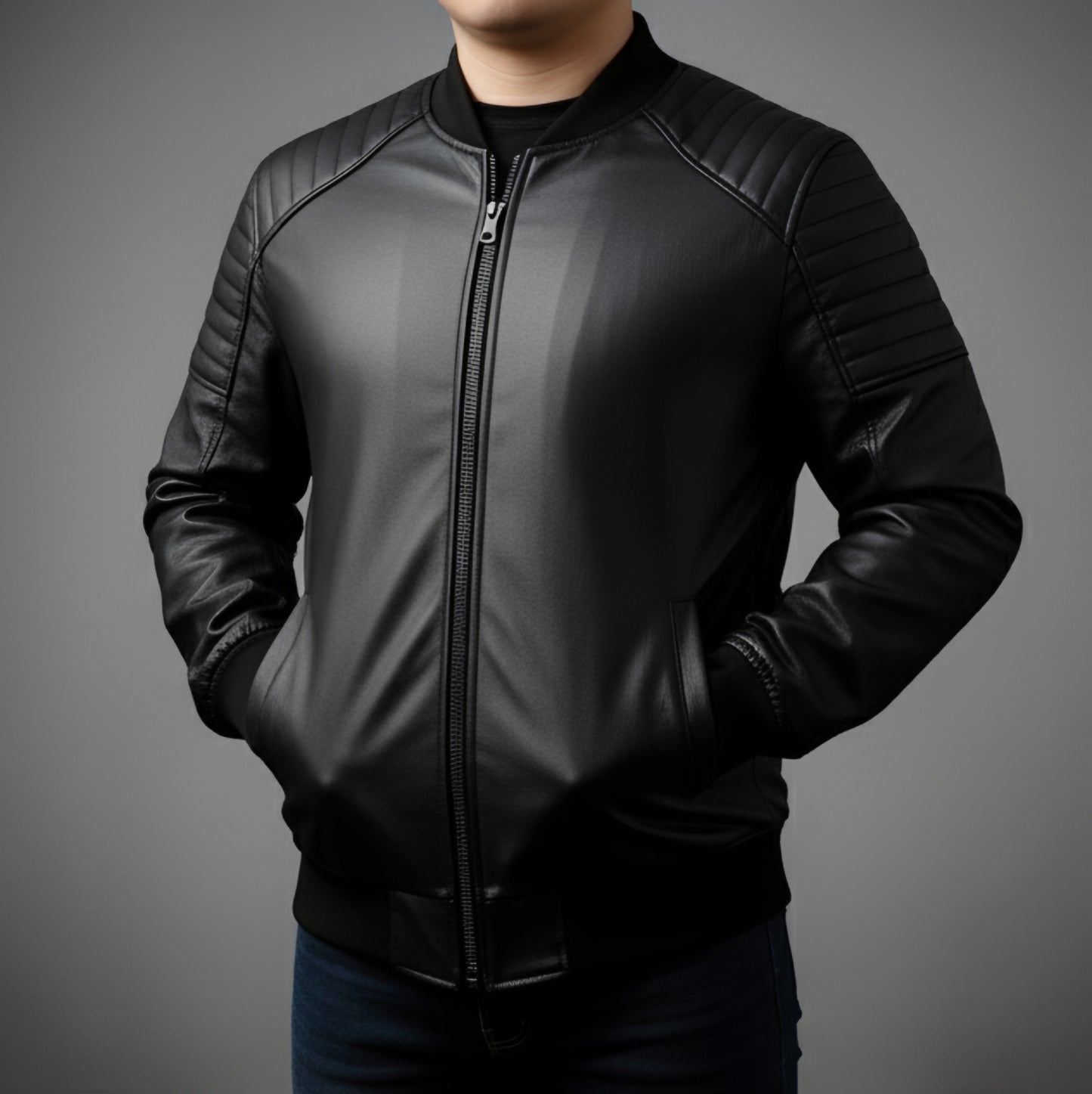 Chaqueta de Piel Para Hombre Premium