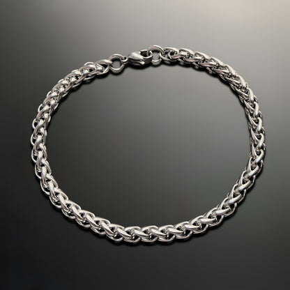 Esclava de Acero Inoxidable Trenza Clásica Ancha