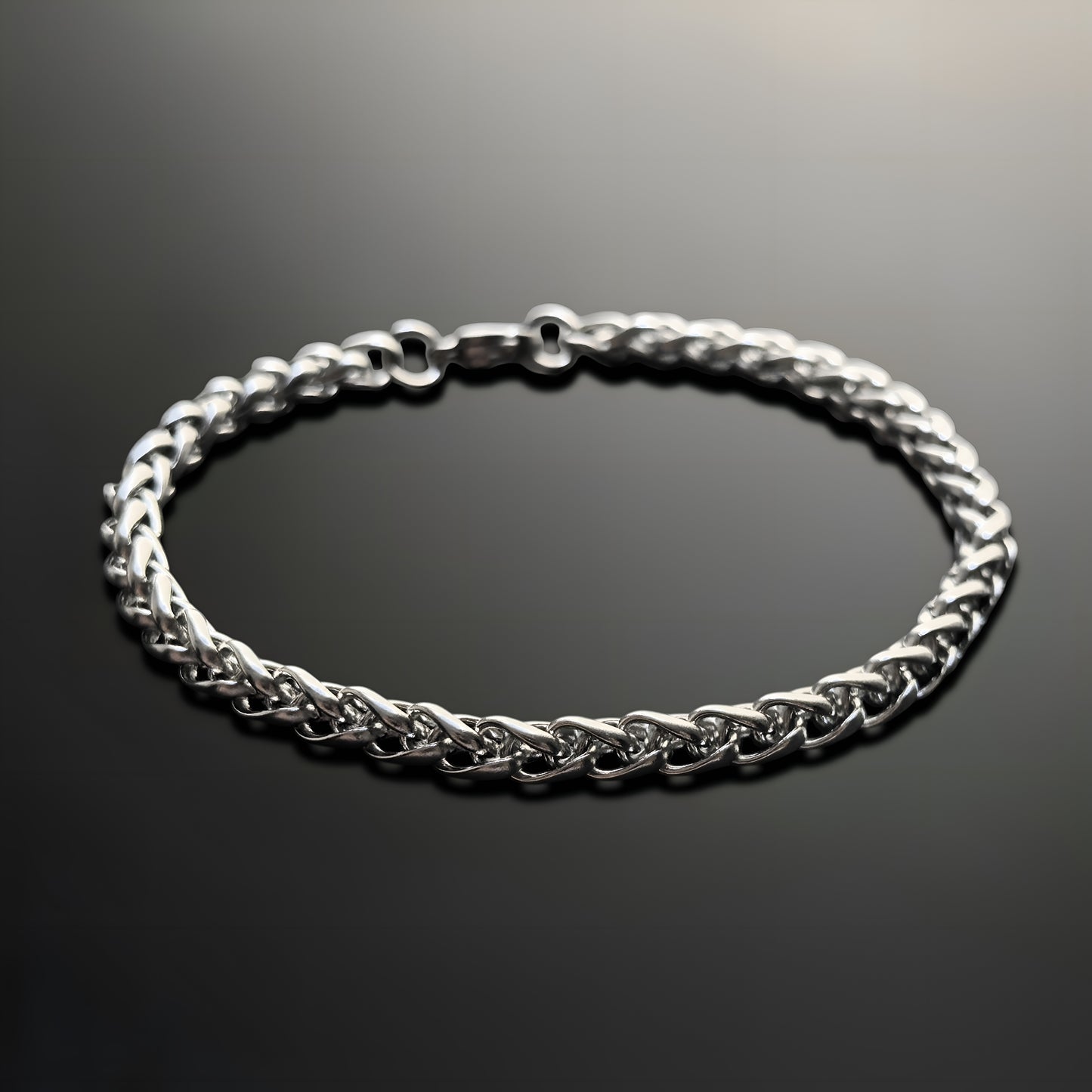 Esclava de Acero Inoxidable Trenza Clásica Ancha