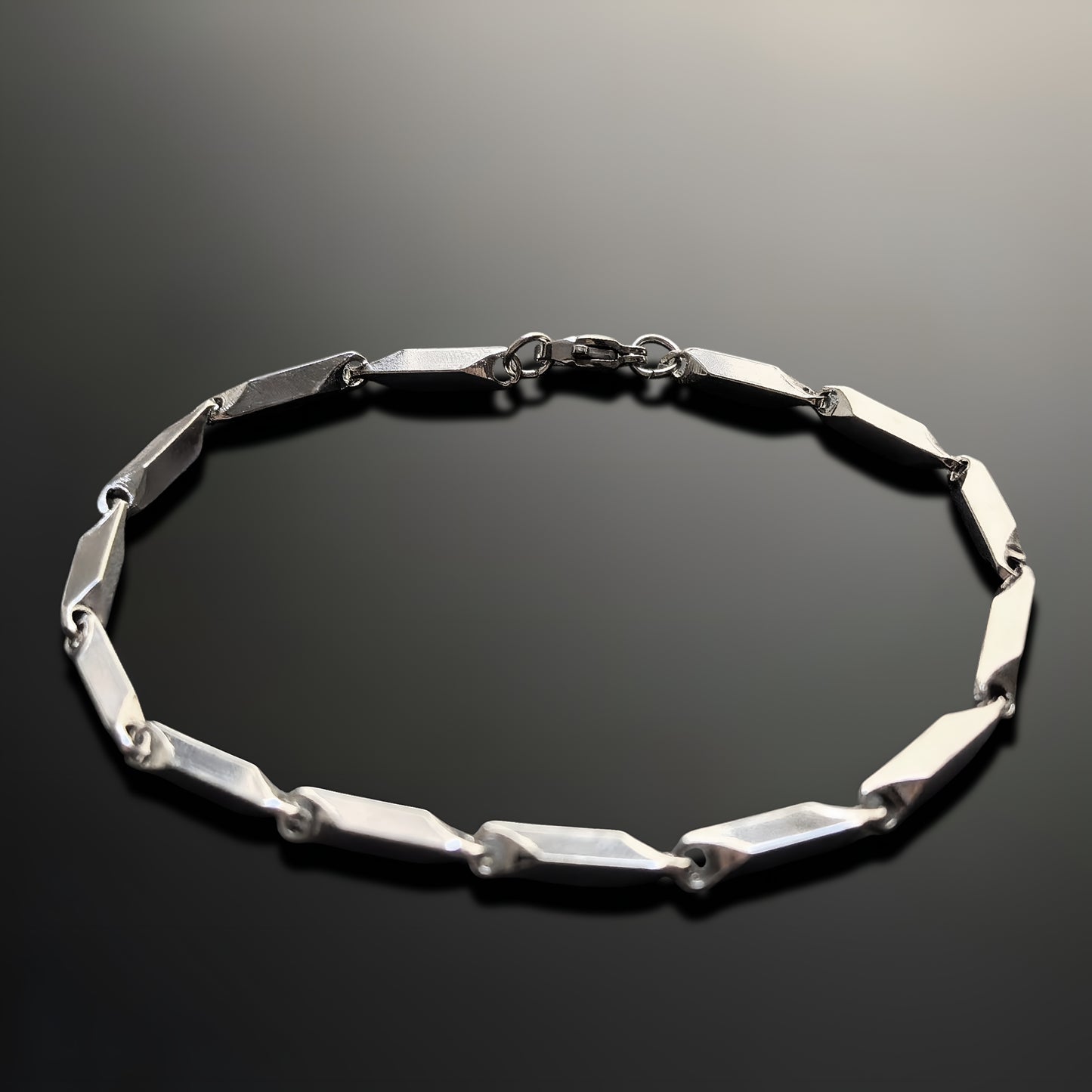 Esclava de Acero Inoxidable Eslabón Diamond Cut