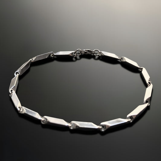 Esclava de Acero Inoxidable Eslabón Diamond Cut