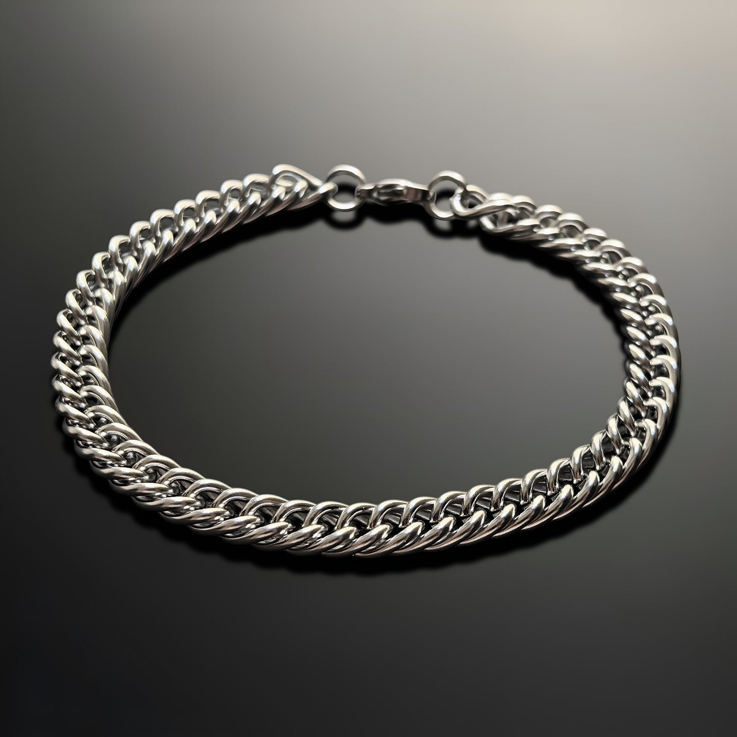 Esclava de Acero Inoxidable Trenzado Plateado