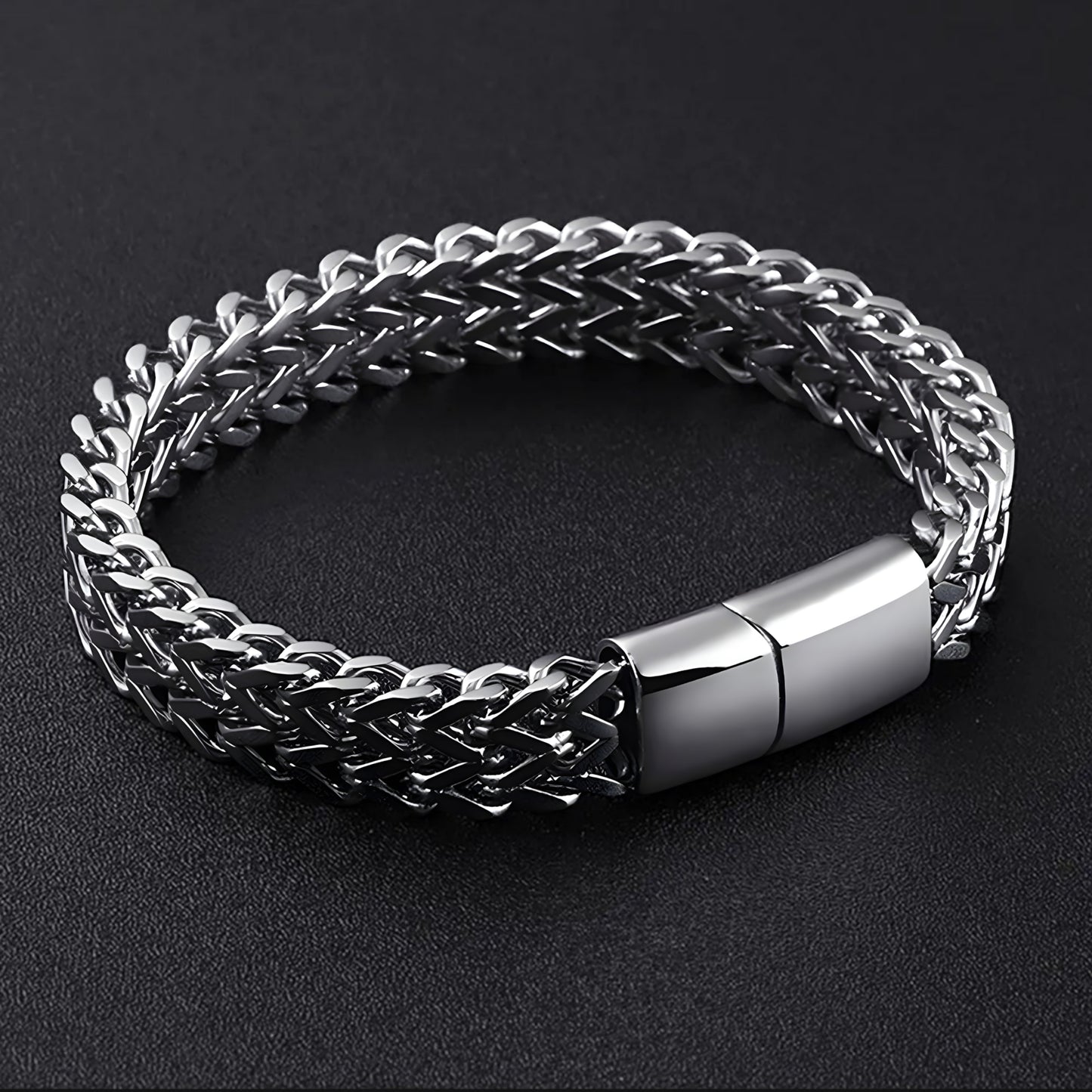 Esclava de Acero Inoxidable Trenzado