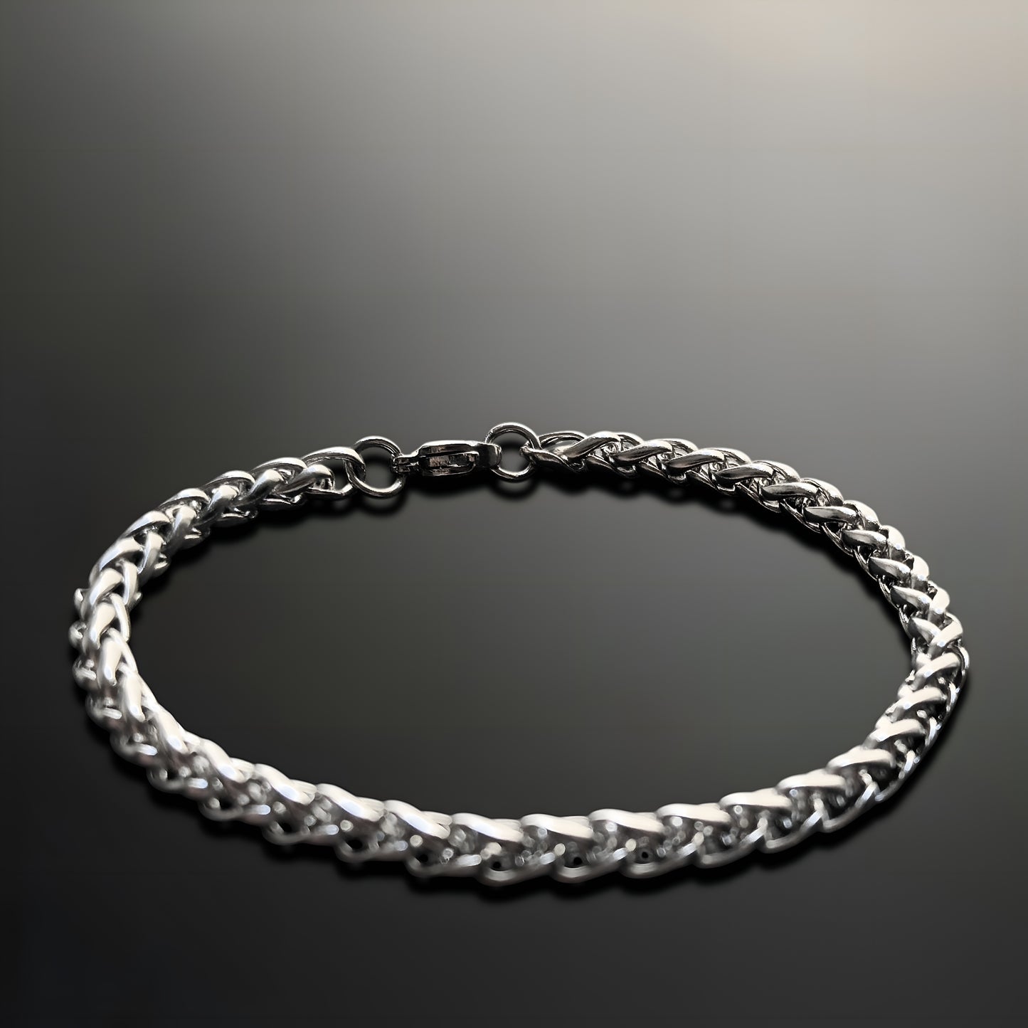 Esclava de Acero Inoxidable Trenza Clásica Ancha